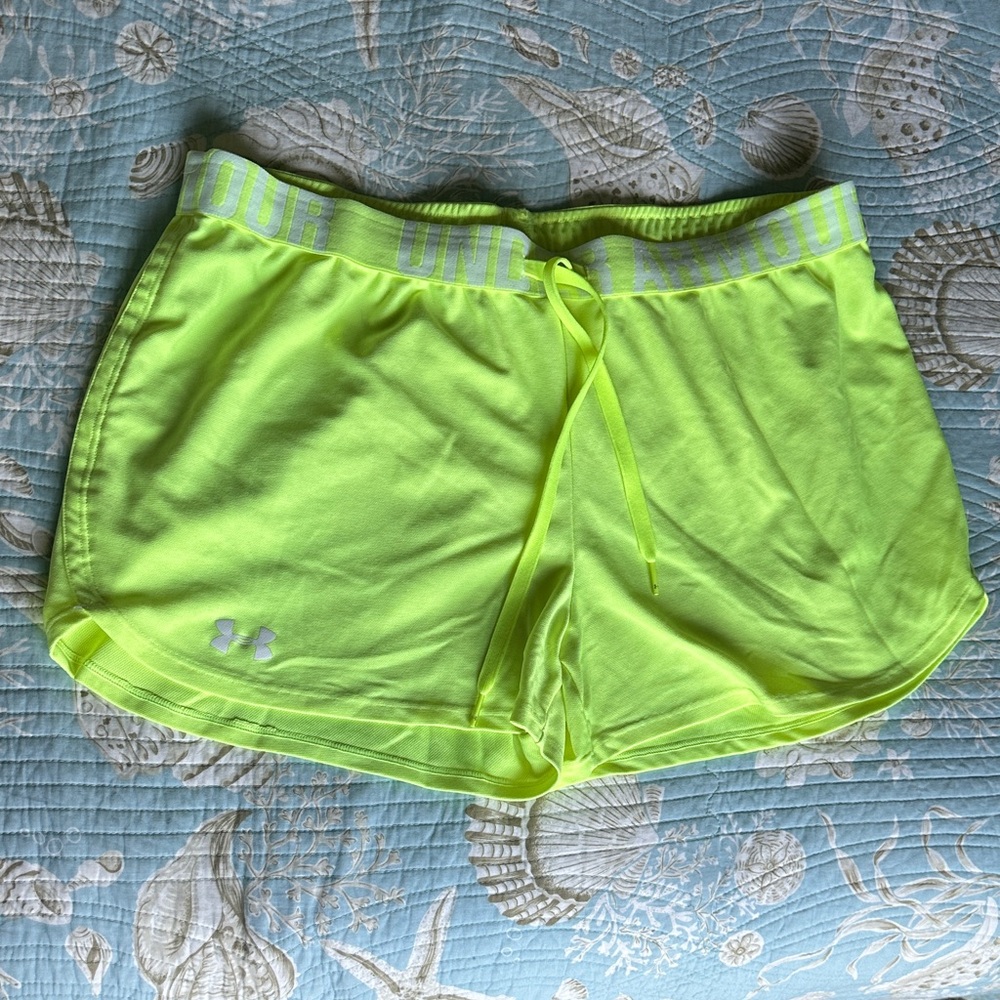 Under Armour Women's Bright Lime Athletic Shorts